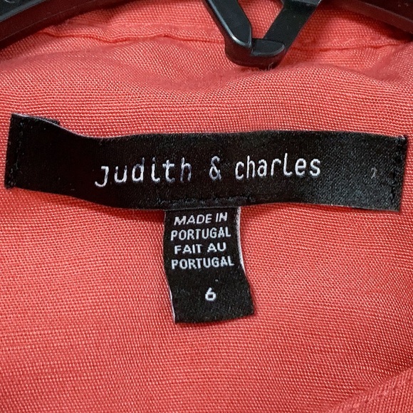 JUDITH & CHARLES Flora Workwear Shirtdress in Watermelon - Picture 11 of 11